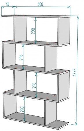 Стеллаж S54 (Белый) в Урае - uraj.mebel-e96.ru