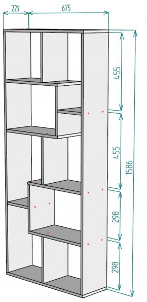 Стеллаж S8 (Белый) в Урае - uraj.mebel-e96.ru