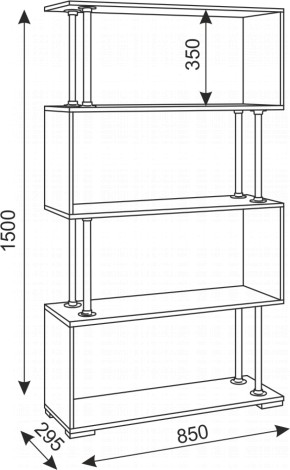 Стеллаж Зигзаг-2 (Риннер) в Урае - uraj.mebel-e96.ru