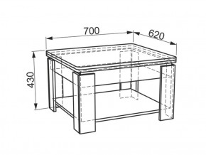 Стол журнальный Адам-1 (Мебельсон) в Урае - uraj.mebel-e96.ru