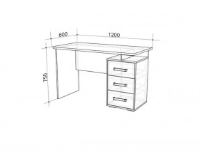 Стол компьютерный Лайт-2 (1200) в Урае - uraj.mebel-e96.ru