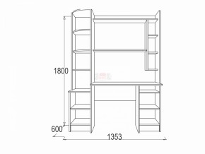 Стол письменный Омега 1 в Урае - uraj.mebel-e96.ru