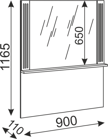 Стол туалетный с зеркалом М36+М37 Тиффани (Риннер) в Урае - uraj.mebel-e96.ru