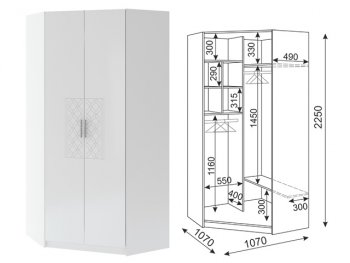 Угловой шкаф Тиффани М34 (Риннер) в Урае - uraj.mebel-e96.ru