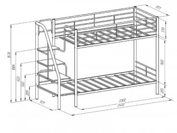 Кровать двухъярусная Толедо-Я с ящиком Белый в Урае - uraj.mebel-e96.ru