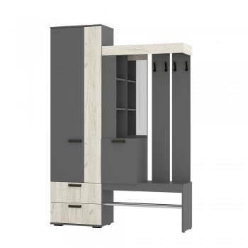 Прихожая Трамп графит/крафт белый (БТС) в Урае - uraj.mebel-e96.ru