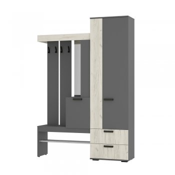 Прихожая Трамп графит/крафт белый (БТС) в Урае - uraj.mebel-e96.ru