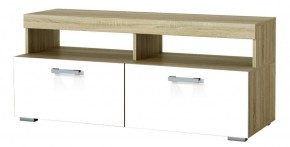Тумба малая ТМС-1200 (Дуб сонома/Белый глянец) в Урае - uraj.mebel-e96.ru