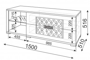 Тумба под ТВ Тиффани М03 (Риннер) в Урае - uraj.mebel-e96.ru