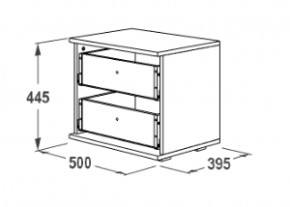 Тумба с 2-мя ящиками Ольга-14 в Урае - uraj.mebel-e96.ru