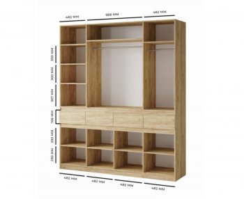 Шкаф 2000 мм Турин ЛДСП крафт серый/кашемир (ВВР) в Урае - uraj.mebel-e96.ru