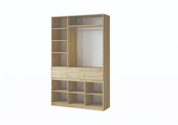 Шкаф 1500 мм Турин ЛДСП крафт/белый шагрень (ВВР) в Урае - uraj.mebel-e96.ru