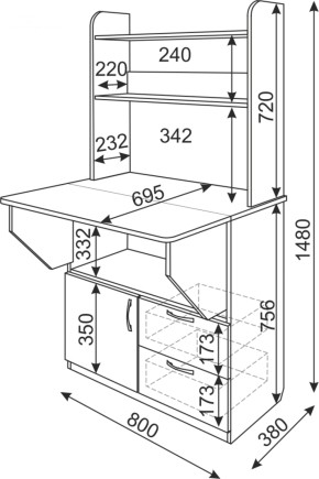 Стол-трансформер Д+Я (Риннер) в Урае - uraj.mebel-e96.ru