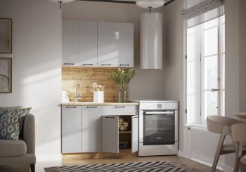 КУхонный гарнитур Валерия 1200 мм вотан/серый (Сурская) в Урае - uraj.mebel-e96.ru