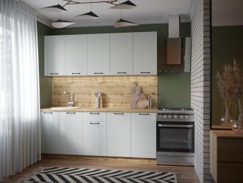 КУхонный гарнитур Валерия 2000 мм вотан/серый (Сурская) в Урае - uraj.mebel-e96.ru