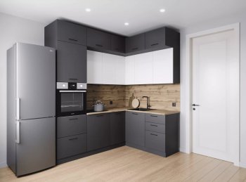 Кухонный гарнитур угловой Вегас 2200*1700 мм (Санвут) в Урае - uraj.mebel-e96.ru