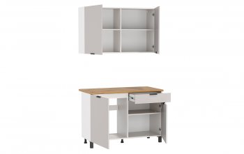 Кухонный гарнитур 1200 мм Венера кашемир ЛДСП (Олмеко) в Урае - uraj.mebel-e96.ru