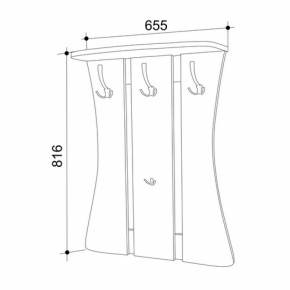 Вешалка Уют 1 (Мебельсон) в Урае - uraj.mebel-e96.ru