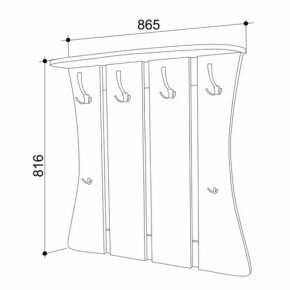 Вешалка Уют 2 (Мебельсон) в Урае - uraj.mebel-e96.ru