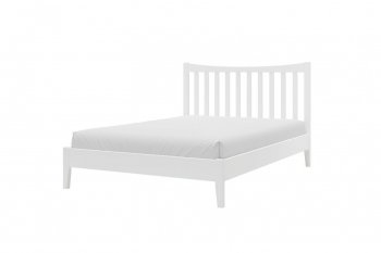 Кровать из массива Виола белый античный (БМ) в Урае - uraj.mebel-e96.ru