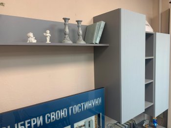 Стенка Сканди МДФ НМ-001 грин грей софт (Стиль) в Урае - uraj.mebel-e96.ru