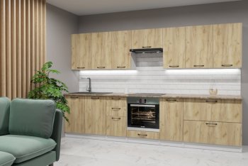Кухонный гарнитур Янтарь 3000 мм (Герда) в Урае - uraj.mebel-e96.ru