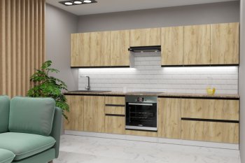 Кухонный гарнитур Янтарь экстра 3000 мм (Герда) в Урае - uraj.mebel-e96.ru